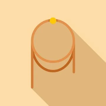 West lasso icon flat vector. Western cowboy Stock Illustration