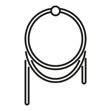 West lasso icon outline vector. Western cowboy Stock Illustration