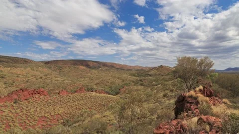 West MacDonnell Ranges at Howard Point Lookout,4k,timelapse Stock Footage 229997544