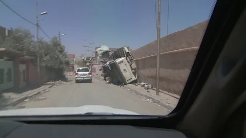 West Mosul - driving around the old city Vídeo Stock 79240165