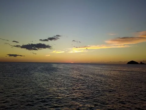 West Oahu drone sunset Stock Footage 80974157