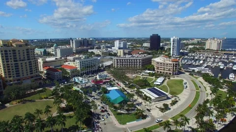 West Palm Beach, Florida. Beautiful aerial view Stock Footage
