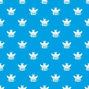 West pattern vector seamless blue 스톡 일러스트