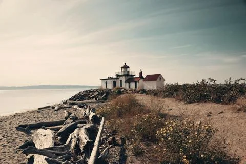 West point lighthouse Stock Photos