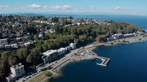 West Seattle Peninsula Pullback 스톡 동영상 97905591