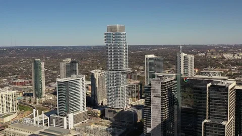 West Side of Austin from the Air 库存影片 103566734