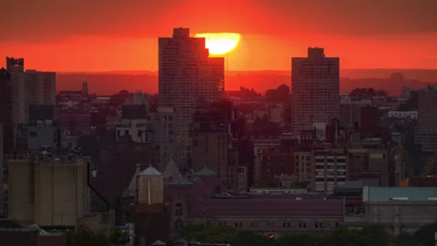 West Side Sunset Timelapse Stock Footage 167186488