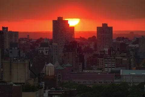 West Side Sunset Timelapse Stock Footage 167186606