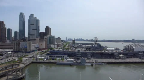 West Side - USS Intrepid Stock Footage 25599838