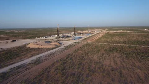 West Texas O&amp;G Flyover part 1 Vídeos de archivo 331820008