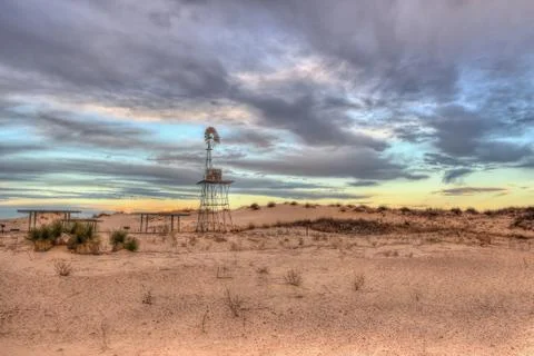West Texas Windmill Stock Photos