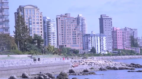 West Vancouver beachfront 스톡 동영상 66858510