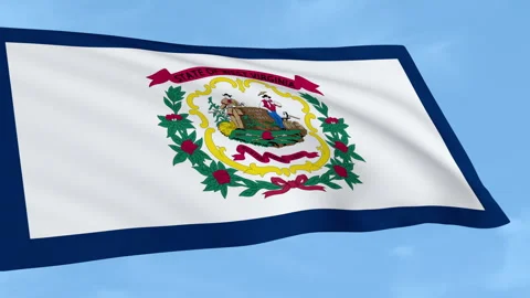 West Virginia flag Stock Footage 321422518