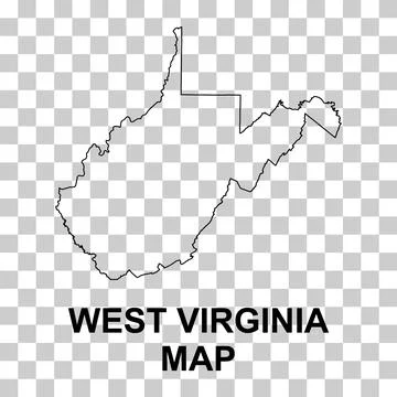 West Virginia map shape, united states of america. Flat concept icon symbol v Stock Illustration