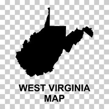 West Virginia map shape, united states of america. Flat concept icon symbol v Stock Illustration
