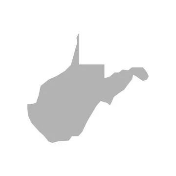 West Virginia map vector icon on white background Stock Illustration