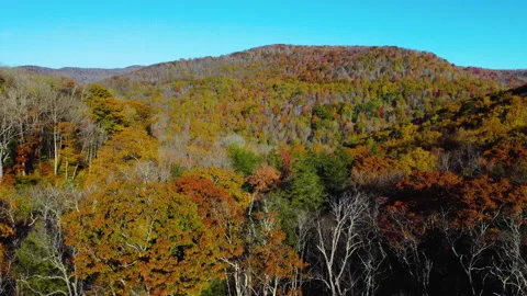 West Virginia Mountians Fall Drone Stock Footage 223710307