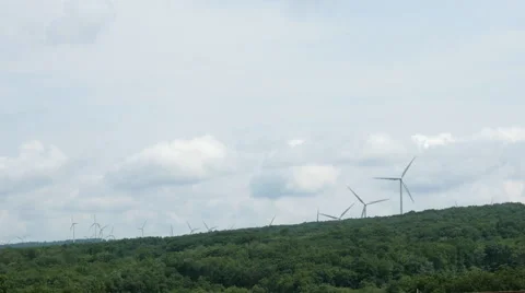 West Virginia Ridge Top Windmills Stock Footage 52142453