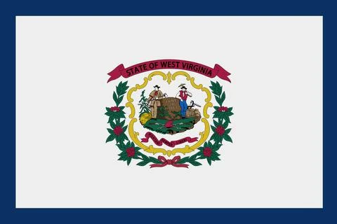 West Virginia State Flag background Stock Illustration