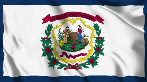 West Virginia State Flag Loop 4K 動画素材 243876490