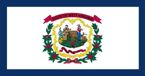 West Virginia state flag. Vector illustration. Stock Illustration