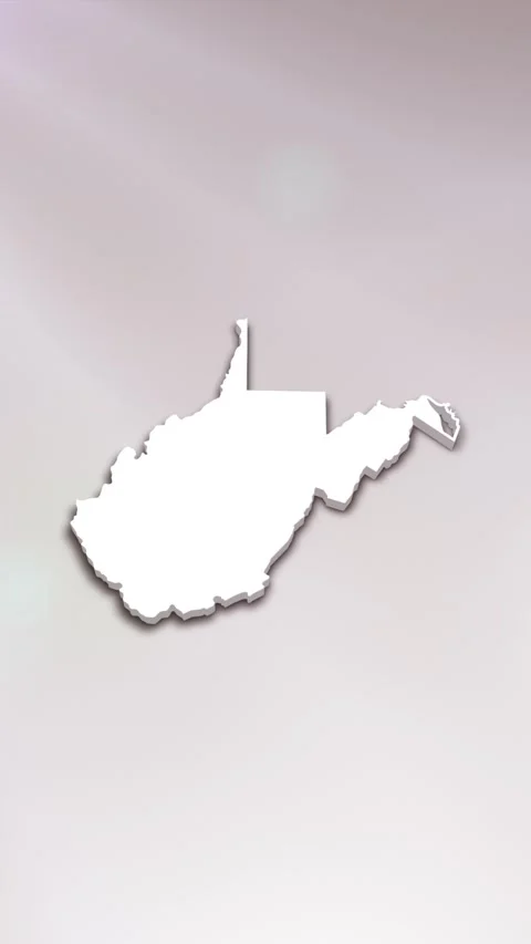 West Virginia State Map Intro Stock Footage 261977399
