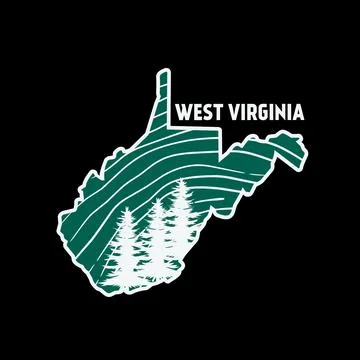 West Virginia Wood Pattern Stock Illustration