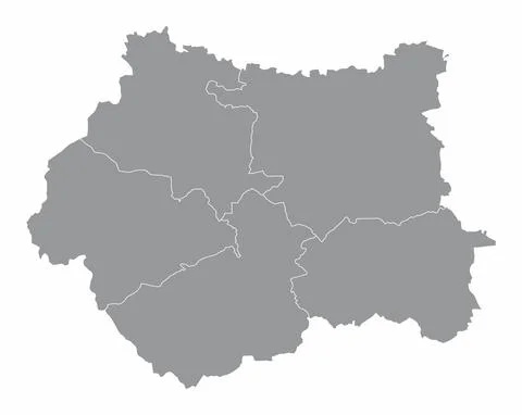West Yorkshire county map Stock Illustration