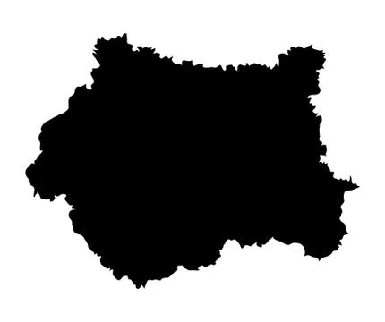 West Yorkshire vector map silhouette in Yorkshire and the Humber Illustrazione stock
