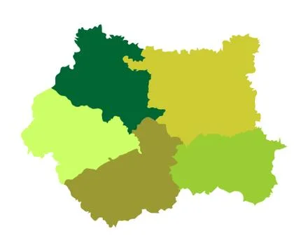 West Yorkshire vector map silhouette in Yorkshire and the Humber Stockillustratie
