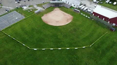 Westbrook Baseball Fields Video stock 283752475