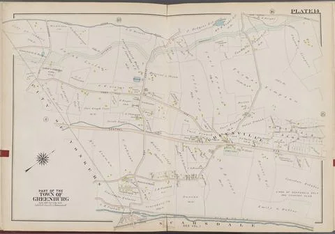 Westchester, V. 2, Double Page Plate No. 14 Map bounded by New Sprain Rd.,... Stock Photos