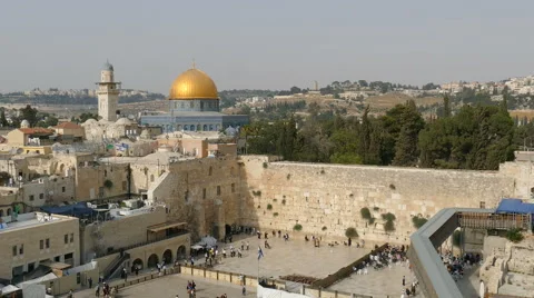 Wester Wall and Dome of the Rock 4K Vídeos de archivo 60998749