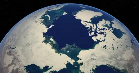 Western Arctic in December. High-angle circular tracking shot. Stock Footage 58668986