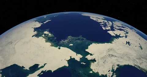 Western Arctic in December.  Medium-high-angle circular tracking shot. Stock-Footage 59148457
