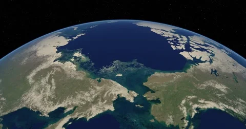 Western Arctic in June.  Medium-high-angle circular tracking shot. Stock Footage 65319120