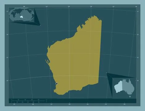Western Australia, Australia. Solid color shape Illustrazione stock