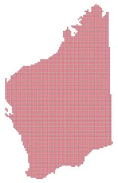 Western Australia Dot Map Stock Illustration