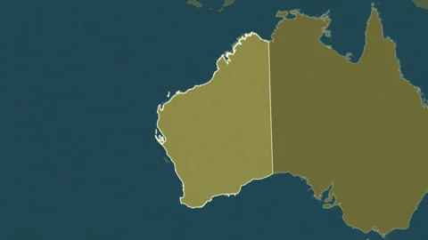 Western Australia - state of Australia, extruded. Pattern Stock Footage 241059953