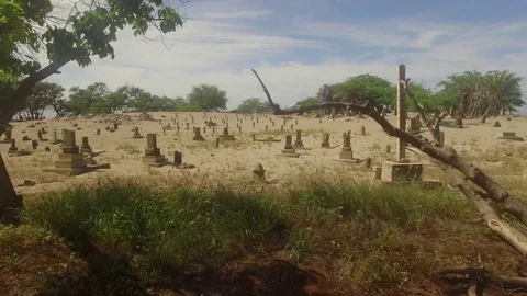 Western Boot Hill Graveyard Move Left to Right Stock Footage 71700156