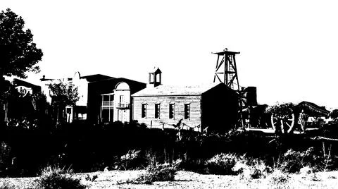 Western City Stock Illustration