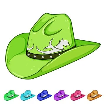 Western cowboy hat cartoon vector graphic Stock Illustration