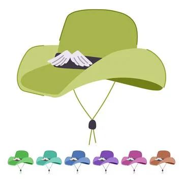 Western cowboy hat vector cartoon graphic Stock Illustration