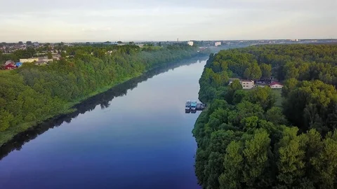 Western Dvina River Stock Footage 100432351