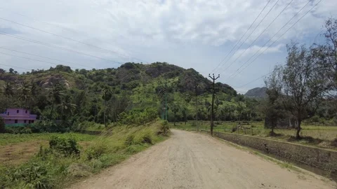 Western ghats mountain range, Tamil Nadu rural areas, Kanyakumari district Stock Footage 202053708