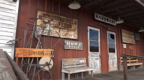 Western Hardware Store Stock Footage 34377437
