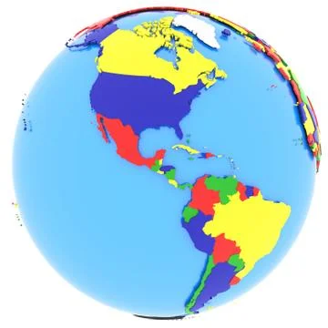 Western hemisphere on Earth Stock Illustration