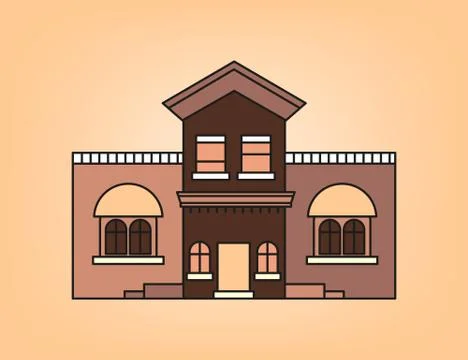 Western house Stock Illustration