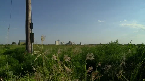 Western Kansas Grain Elevators 1 Stock Footage 40577455
