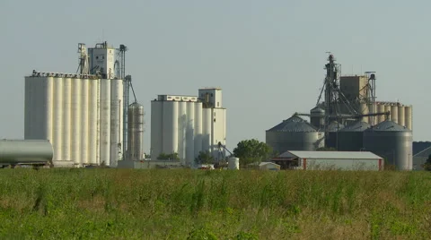 Western Kansas Grain Elevators 11 Stock Footage 40578148